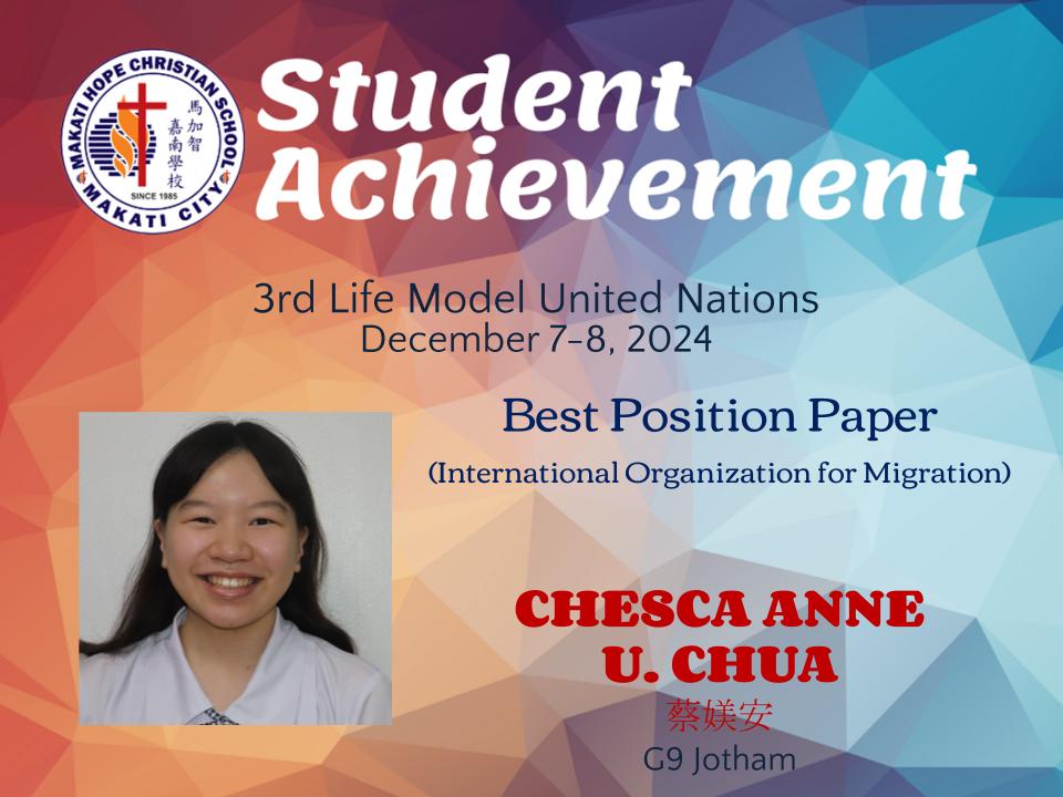 Chesca Anne U. Chua - 3LMUN