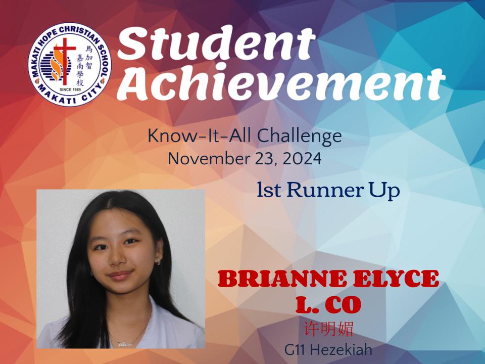 Brianne Elyce L. Co KIA - 1st Runner Up