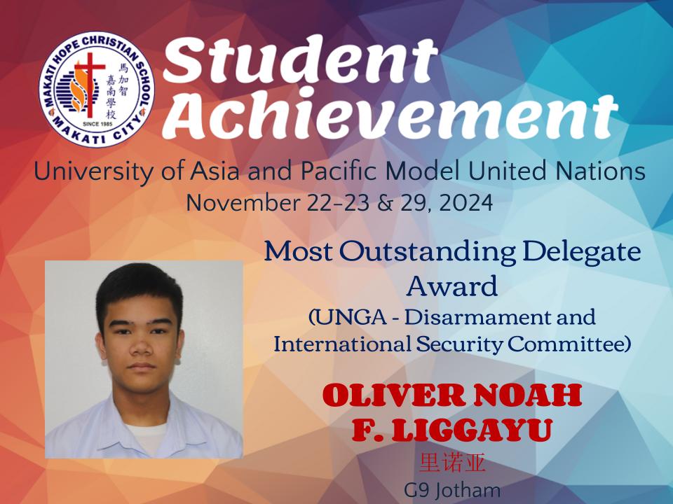 Oliver Noah F. Liggayu - UAPMUN